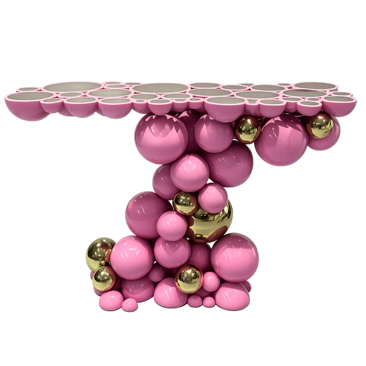 Contemporary Artistic Pink Console