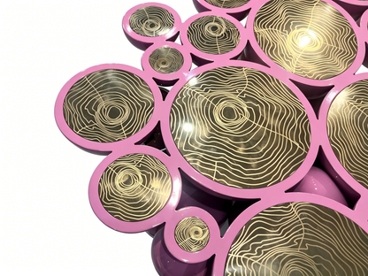 Contemporary Artistic Pink Console