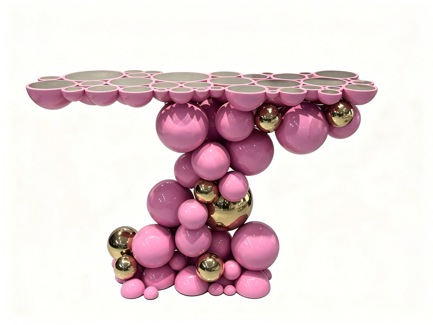 Contemporary Artistic Pink Console