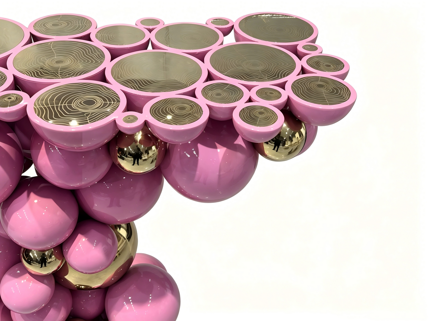 Contemporary Artistic Pink Console