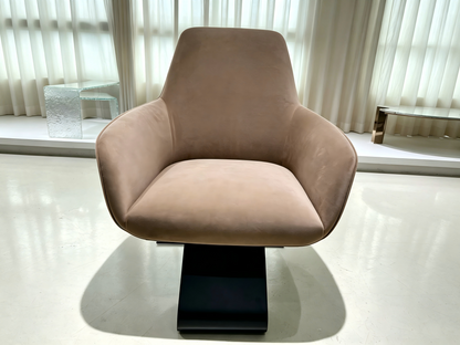 Curved Leg Velvet Lounge Chair