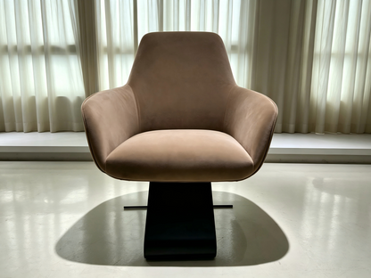 Curved Leg Velvet Lounge Chair