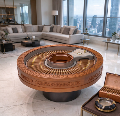 Customized Arnol Schwarzenegger Cigar Table
