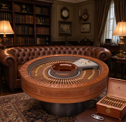 Customized Arnol Schwarzenegger Cigar Table