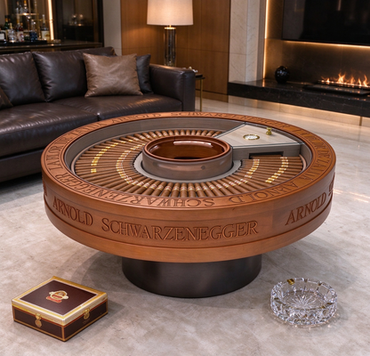Customized Arnol Schwarzenegger Cigar Table