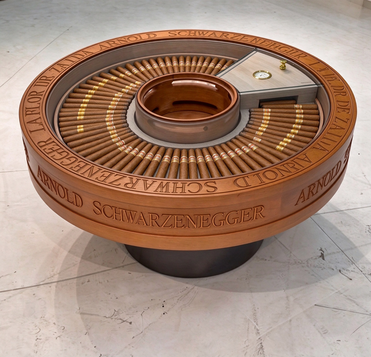 Customized Arnol Schwarzenegger Cigar Table
