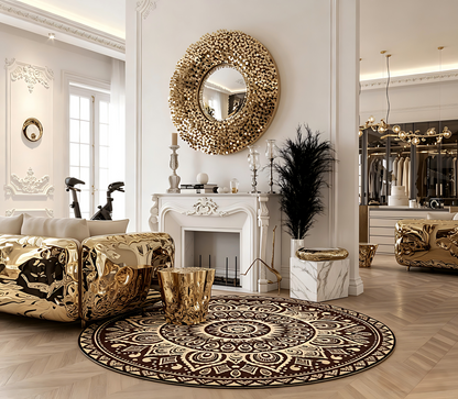 Designer Boho Round Carpet