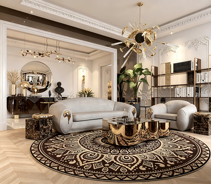 Designer Boho Round Carpet