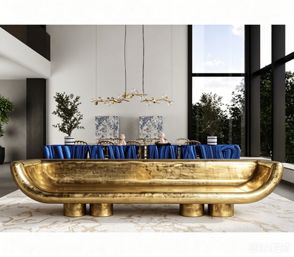 Designer Golden Bench Sofa