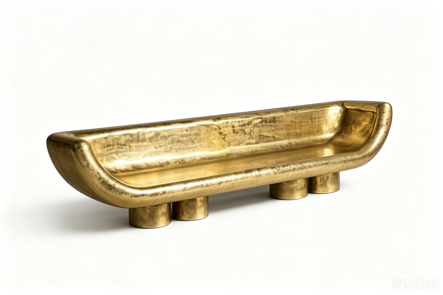 Designer Golden Bench Sofa