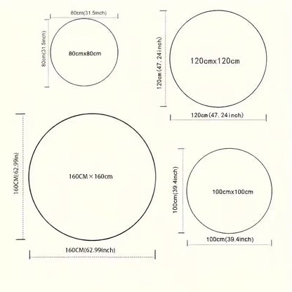 Designer Boho Round Carpet