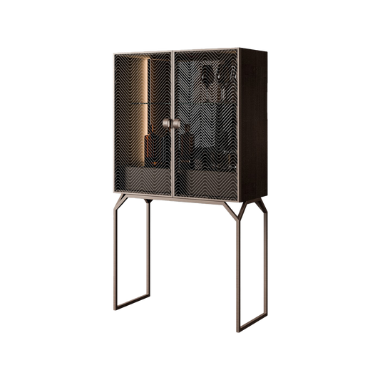 Dragonfly Glass Bar Cabinet