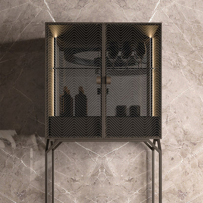 Dragonfly Glass Bar Cabinet