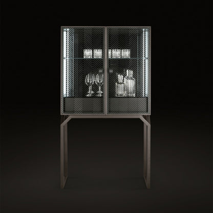 Dragonfly Glass Bar Cabinet
