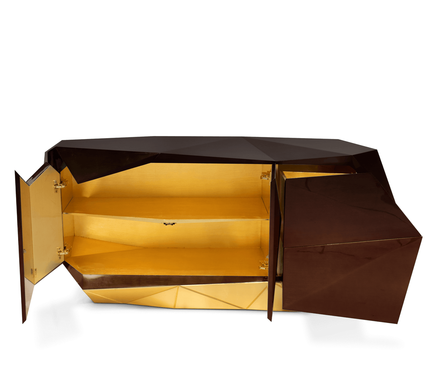 Elegant Chocolate Brown Diamond Sideboard