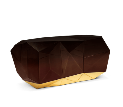 Elegant Chocolate Brown Diamond Sideboard