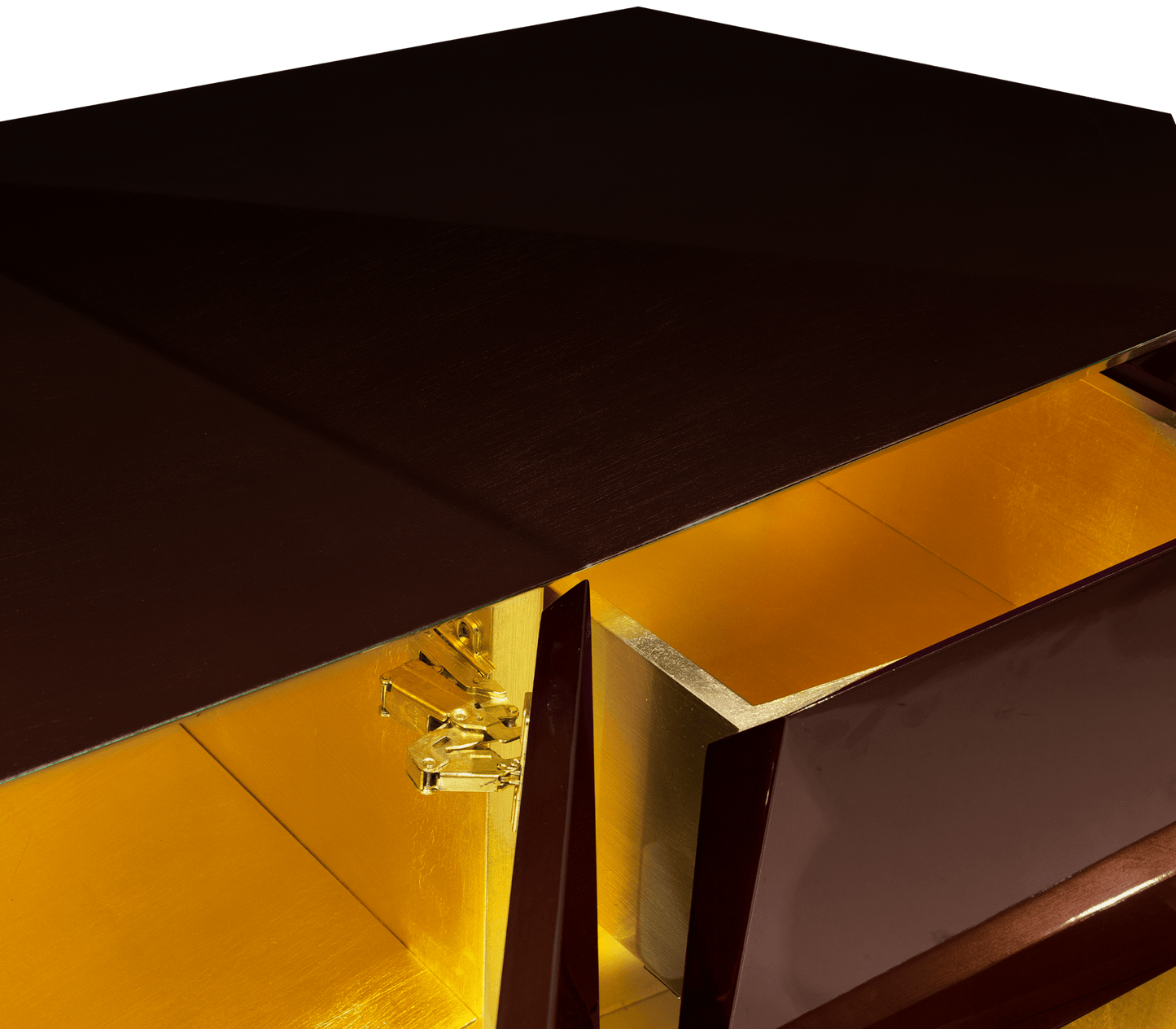 Elegant Chocolate Brown Diamond Sideboard