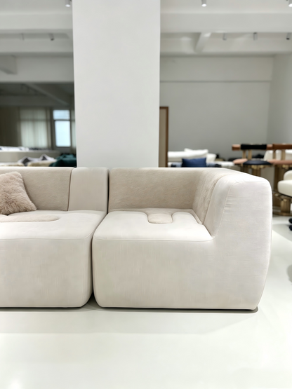 Faux-Fur Modular Sectional Sofa