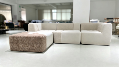 Faux-Fur Modular Sectional Sofa