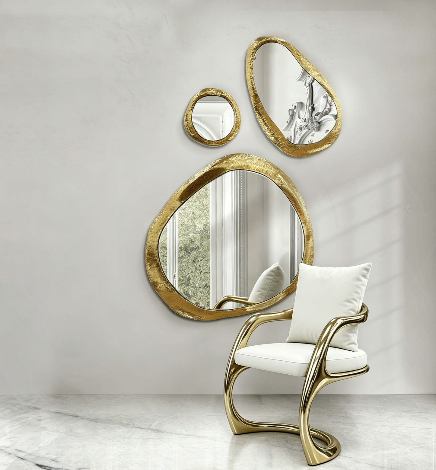 Gold-Finished Reuleaux Chair