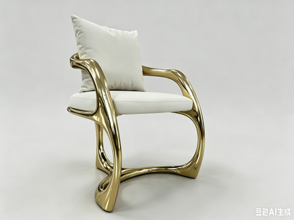 Gold-Finished Reuleaux Chair