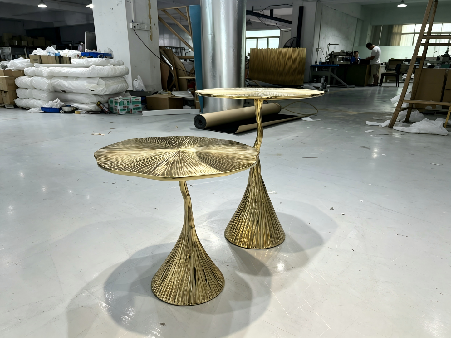 Designer Brass Gold Corner Table