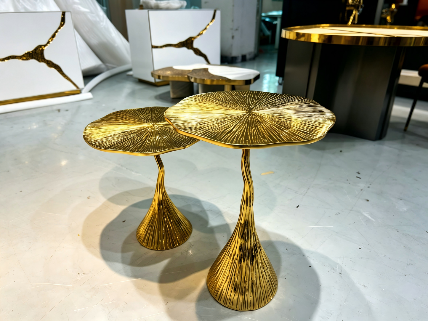 Designer Brass Gold Corner Table