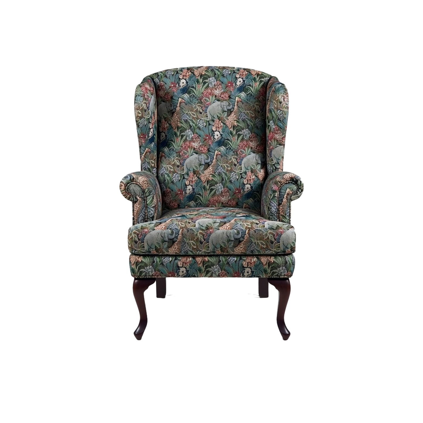 Handmade Italian Shahi Printed Amrchair