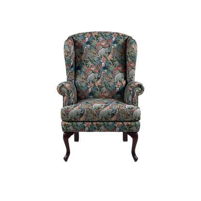 Handmade Italian Shahi Printed Amrchair