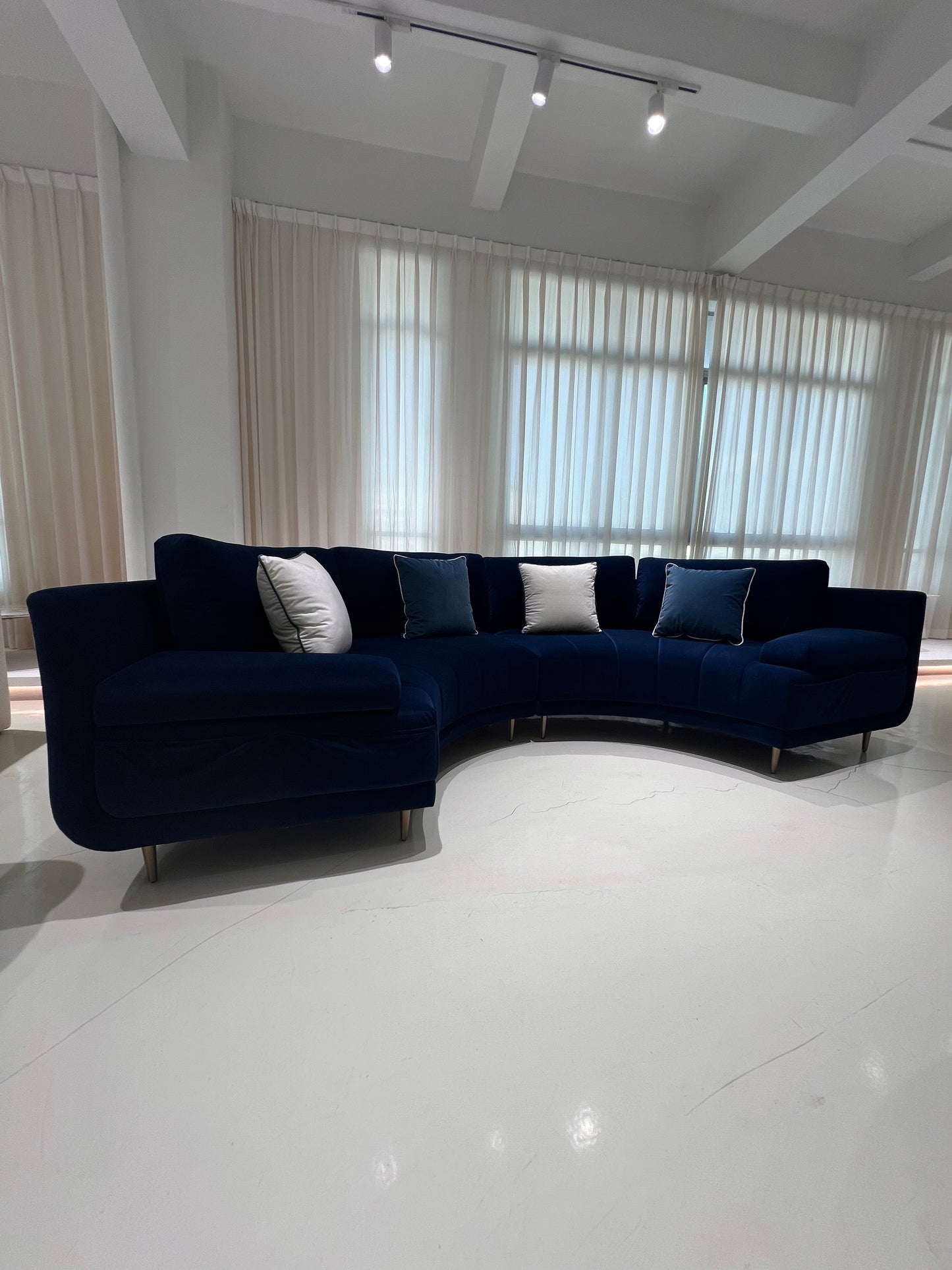 Handmade Luxury Velvet Sectional Sofa