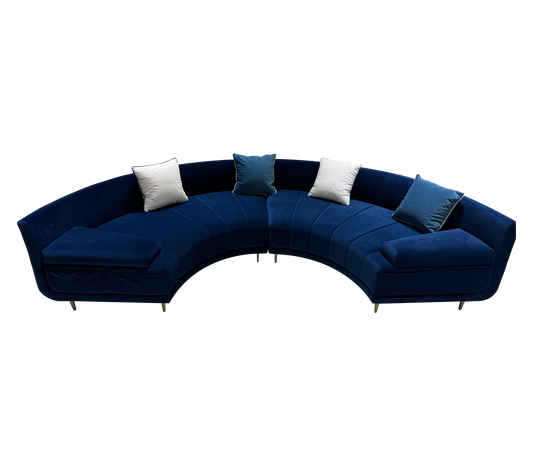 Handmade Luxury Velvet Sectional Sofa