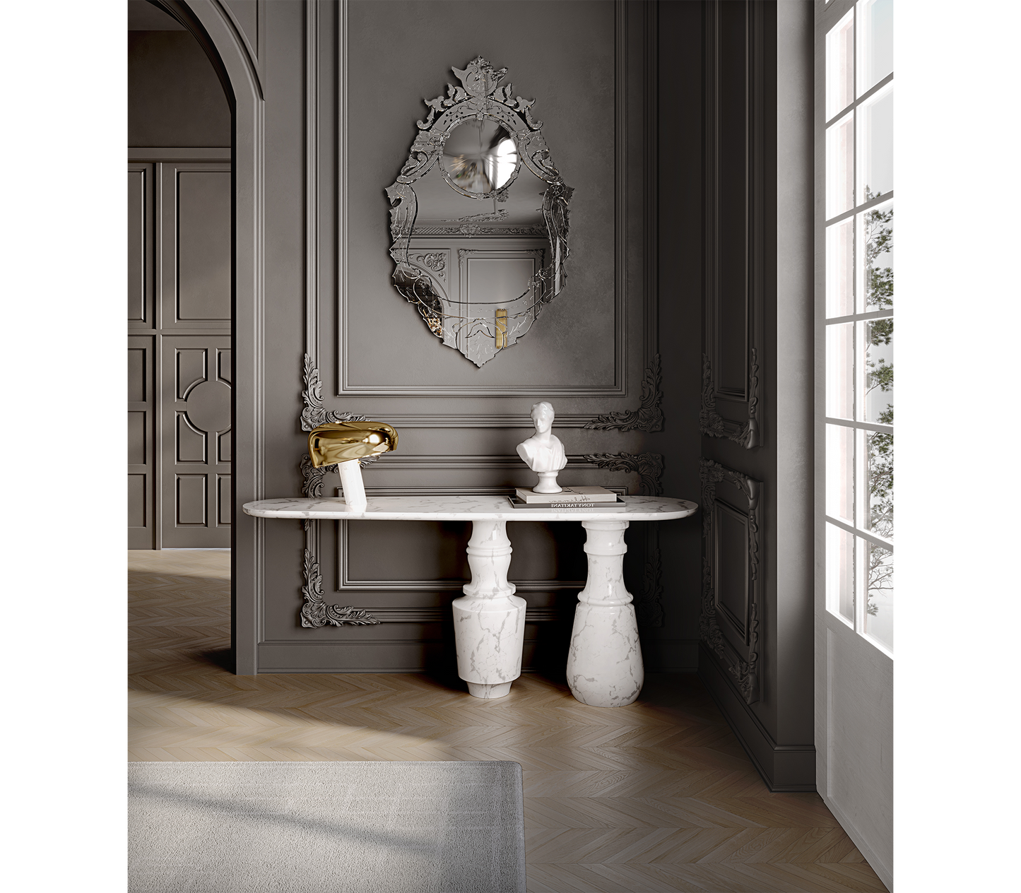 Handmade Marble Console