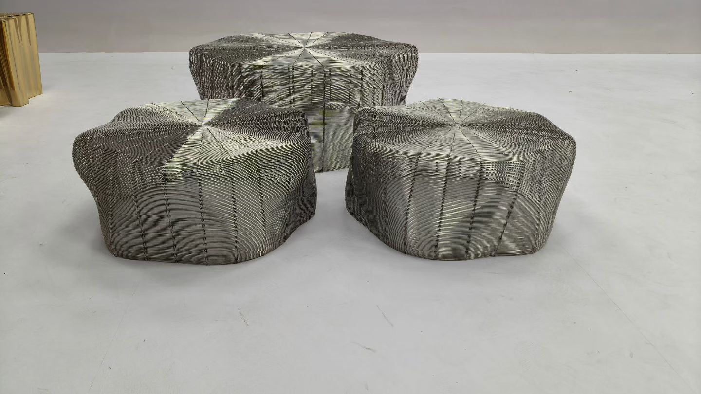 Iron Tree SS Coffee Table Set