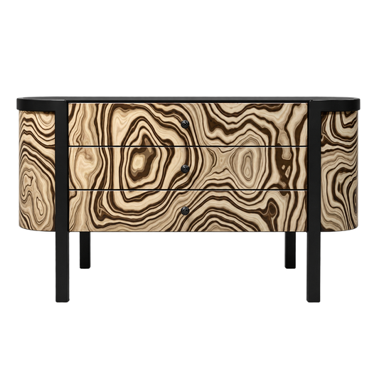 Italian Imparial Marble Console Cabinet