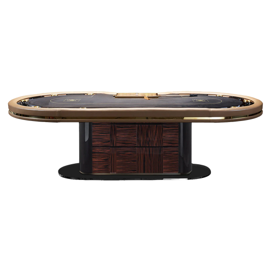 Italian Light Luxury Oval Poker Table