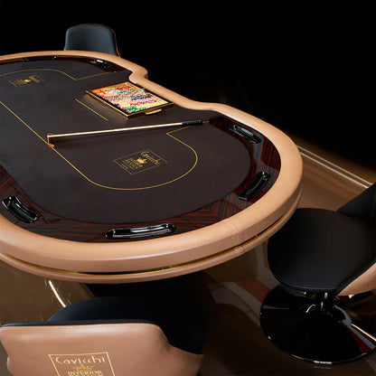 Italian Light Luxury Oval Poker Table