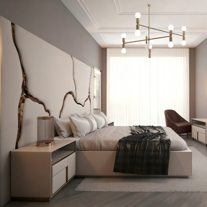 Italian Luxury Curved River Bed