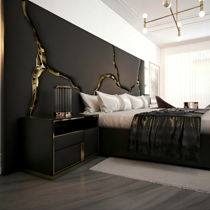 Italian Luxury Curved River Bed