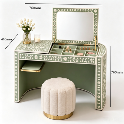 Italian Gorgeous Green Vanity Set