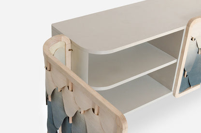 Italian Gradient Layered Shingles Cabinet