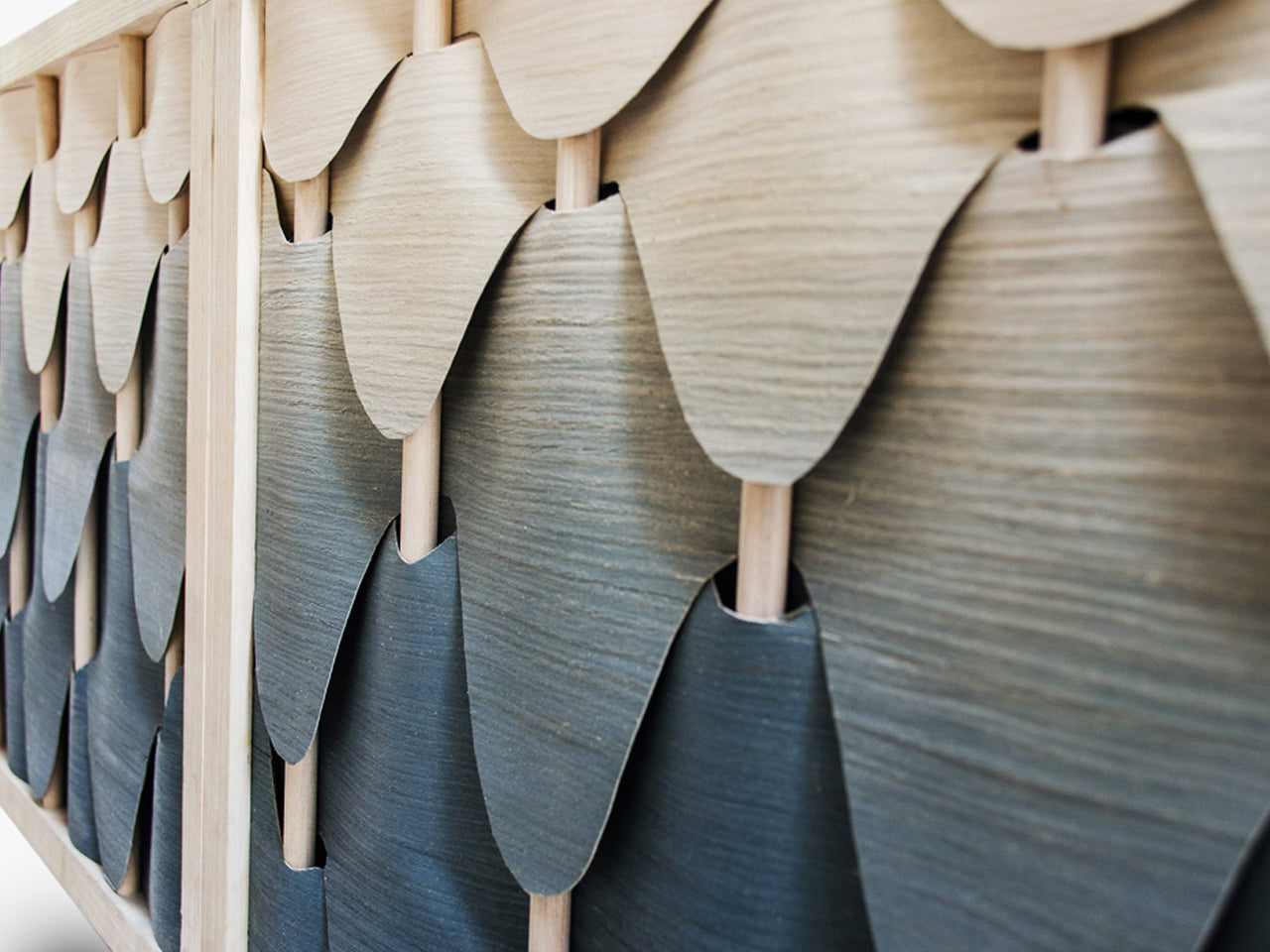 Italian Gradient Layered Shingles Cabinet