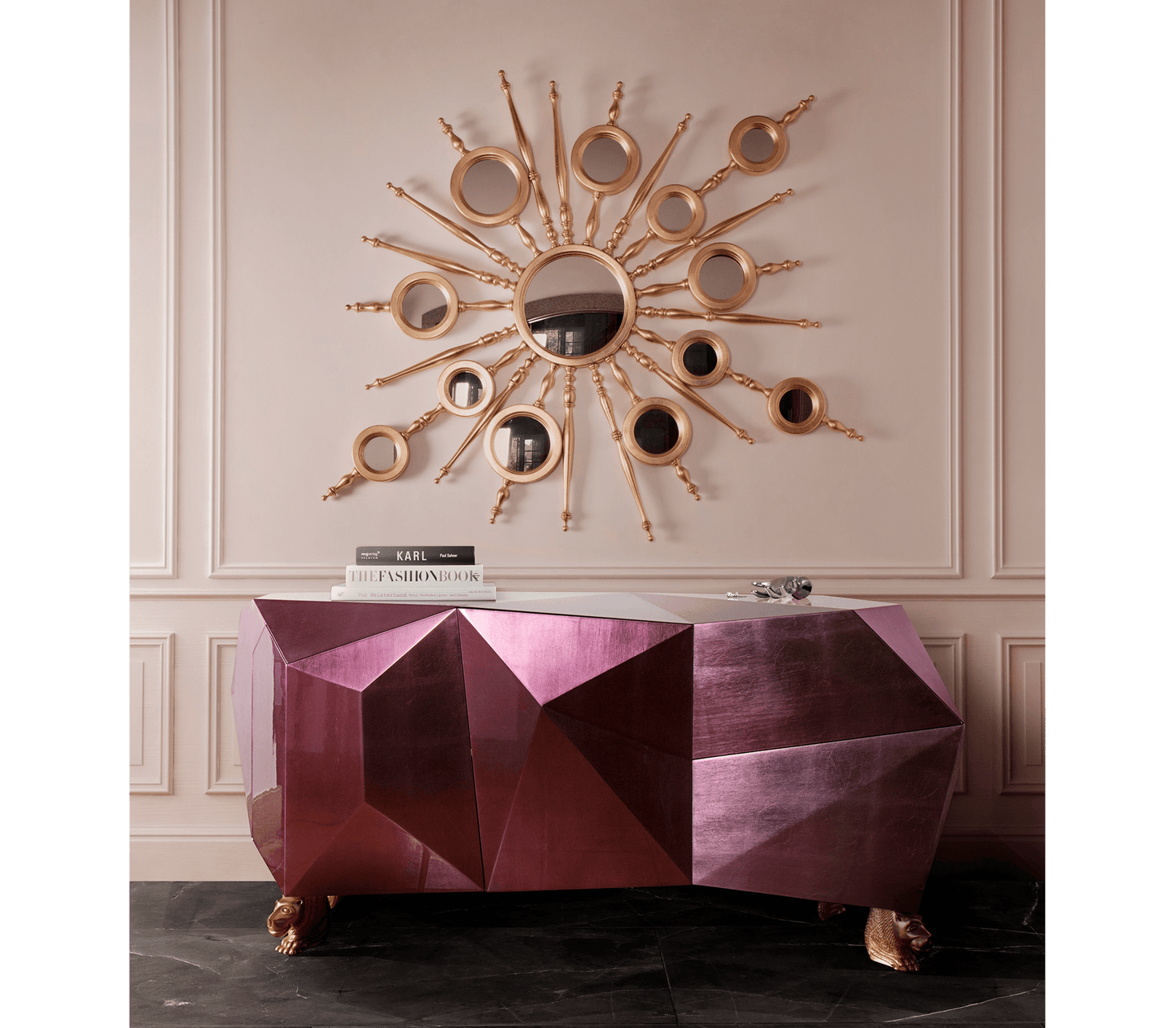 Italian Light Luxury Handmade Apollo Mirror