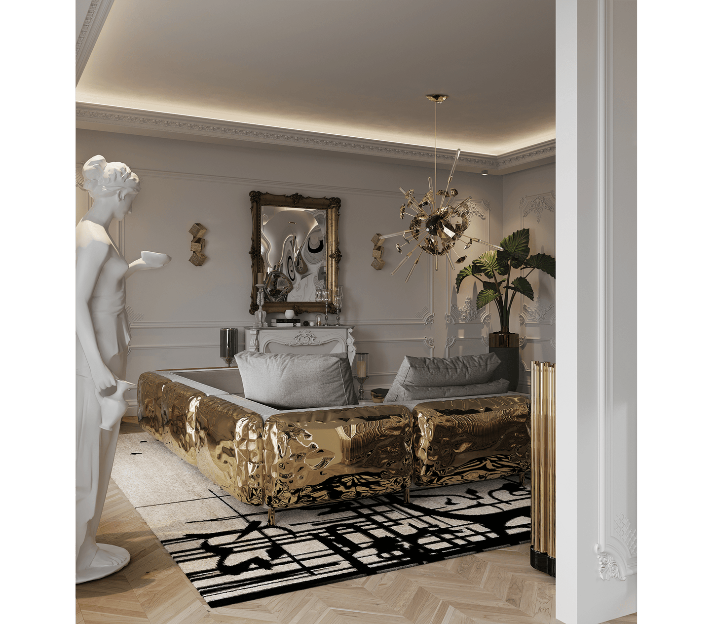 Italian Light Luxury Handmade DINIs Mirror