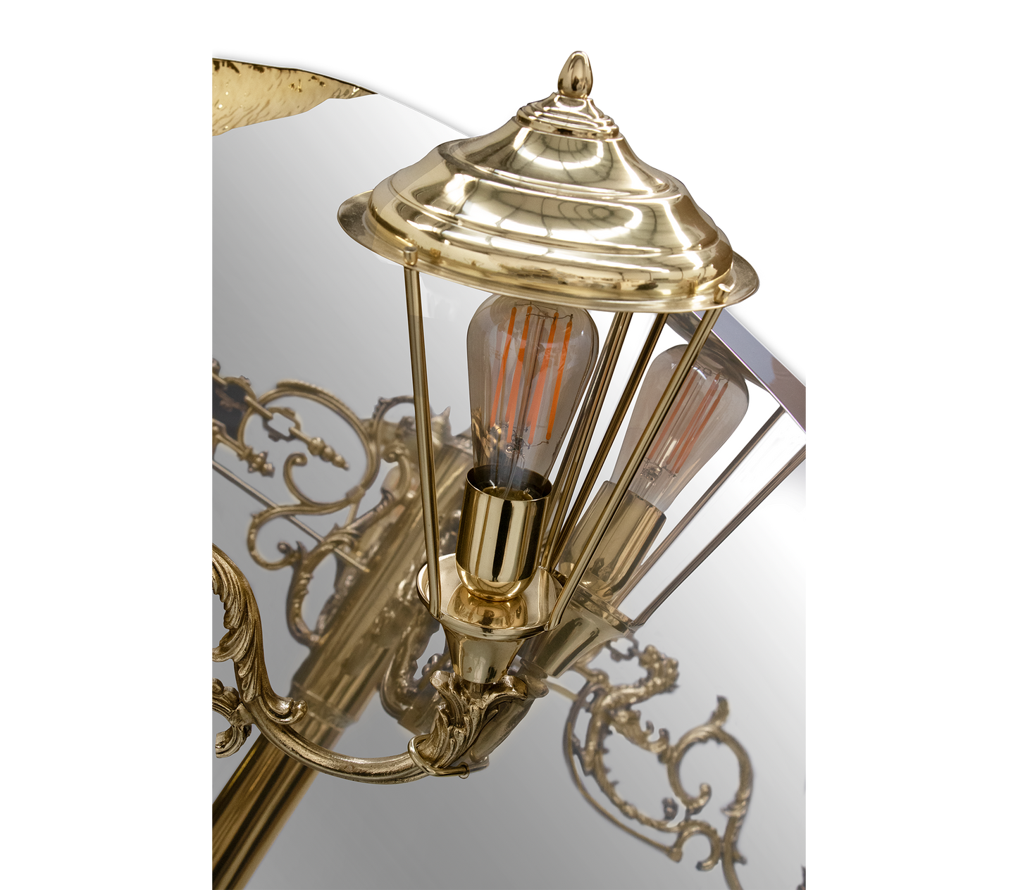 Italian Light Luxury Handmade Lumiere Round Mirror