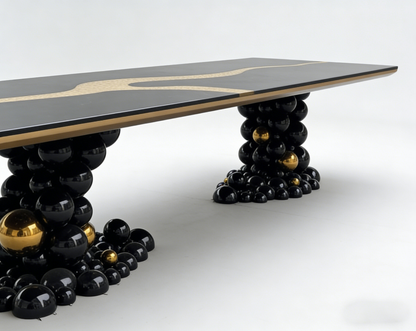 Italian Style Curved River Dining Table