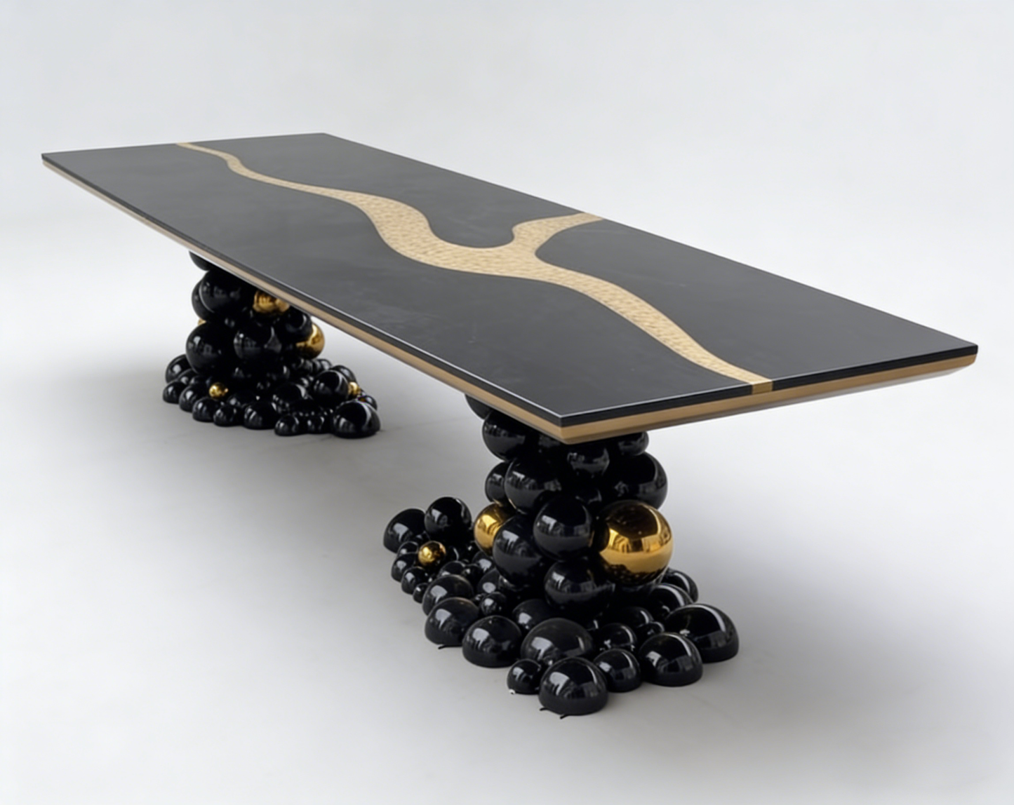 Italian Style Curved River Dining Table