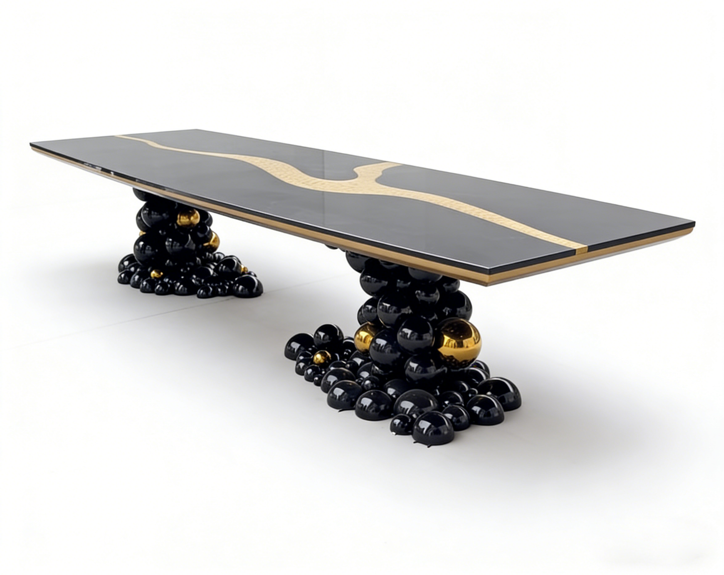 Italian Style Curved River Dining Table