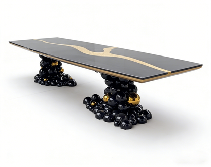 Italian Style Curved River Dining Table