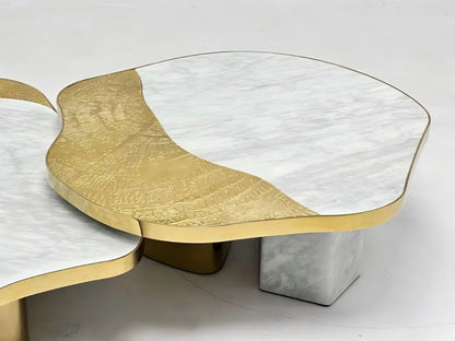 Ophelia Coffee Table Gold and White