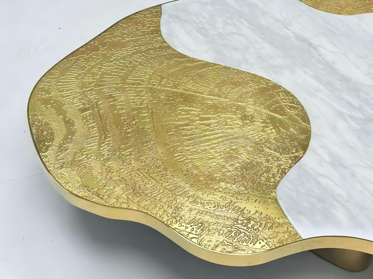 Ophelia Coffee Table Gold and White